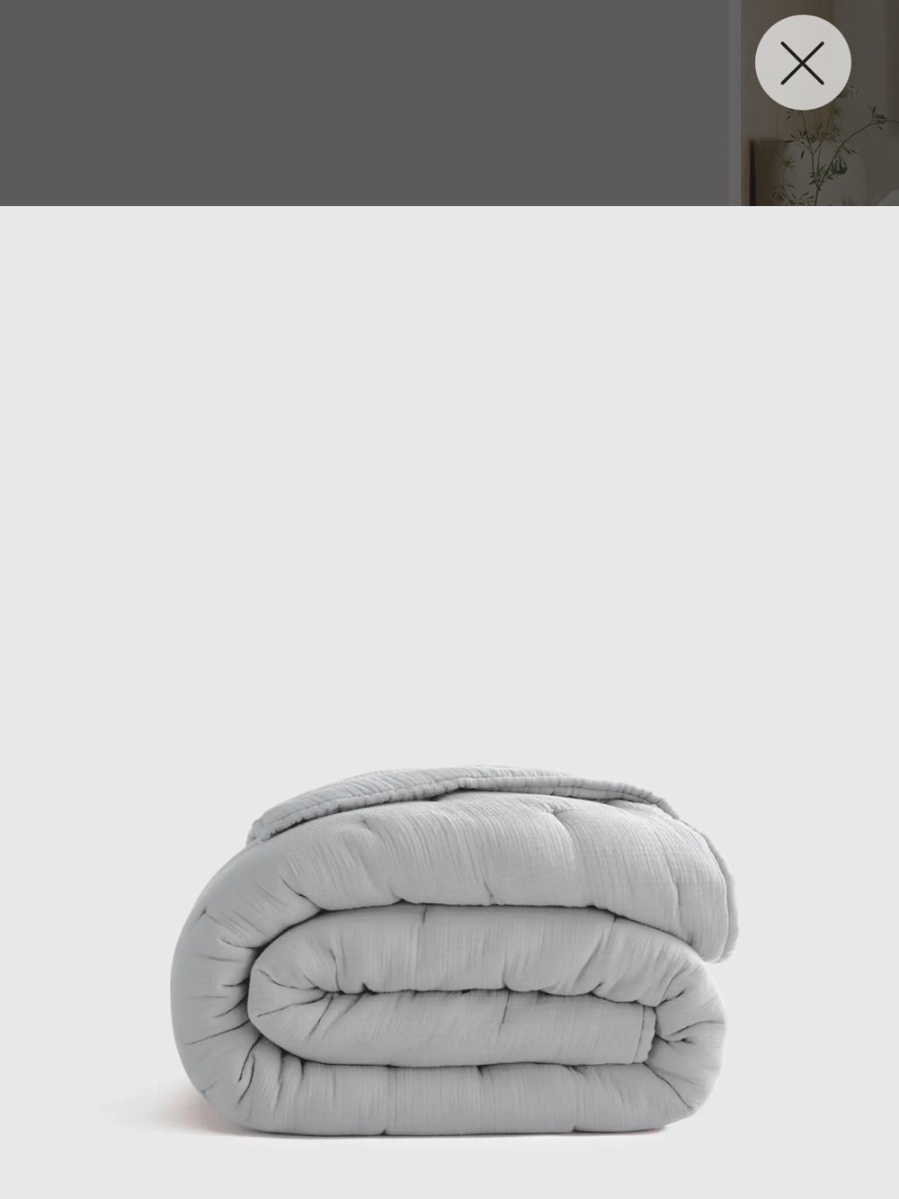 NEW QUINCE Organic Cotton Gauze Dream Quilt:  Color:Mist - Size: King/Cali King
